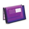 Smead Poly Wallets, 2.25" Expansion, 1 Section, Elastic Cord Closure, Letter Size, Translucent Purple - image 2 of 3