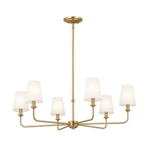 Kichler Lighting Pallas 6 - Light Chandelier in  Brushed Natural Brass - 1 of 4