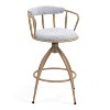 NicBex Swivel Bar Stools Set of 2,26" Counter Height Bar Stools,Island Chairs with Water Transfer Printed Metal Frame,Bar Stool for Home,Bar - 2 of 4