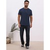 INSPIRE CHIC Men's Crew Neck with Pocket Short Sleeve Button Down Henley T-Shirt - 2 of 4