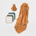 Baby 6pk Bear Bath Towel - Cloud Island™ Brown