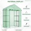 56" x 29" x 77" Walk-in Greenhouse, Garden Hot House with 3 Tier Shleves, Roll-Up Door and PE Cover - 4 of 4