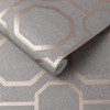 Sashiko Rose Gold and Grey Geometric Paste the Wall Wallpaper - 3 of 4