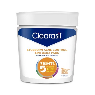 Clearasil Stubborn Acne Control 5in1 Daily Pads - 90ct