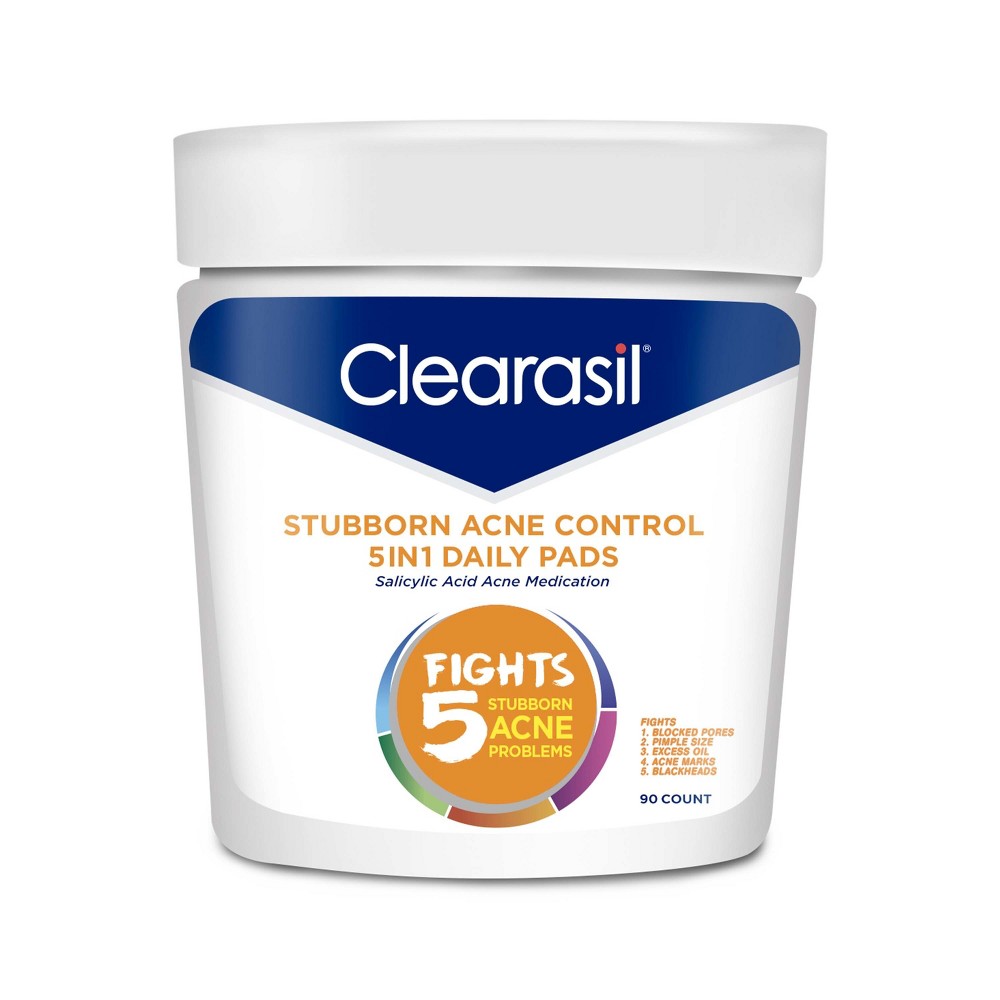 UPC 839977006438 product image for Clearasil Stubborn Acne Control 5in1 Daily Pads - 90ct | upcitemdb.com