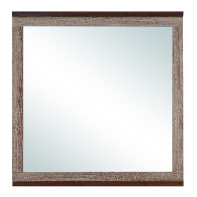GlasFlength Decorative Wall Mirrors Contemporary Framed Mirror with Rustic Simple Design for Modern Living Spaces, Gray, 32"*2"*40"