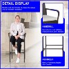 FDW Outdoor Bar Chairs Patio Bar Stools Set of 2 All-Weather Patio Furniture with Footrest Armrest & Cushion, Brown - 4 of 4