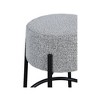 Meridian Furniture,Avalon Grey Boucle Fabric Bar Stool - 3 of 4