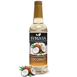 Syruvia Coconut Syrup - 25.4 fl oz. Premium Flavoring Syrup For Coffee - 1 of 4