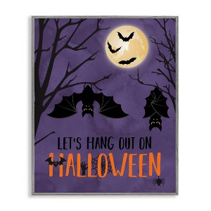 Stupell Industries Let's Hang Halloween Bats Framed Giclee Art - 1 of 4