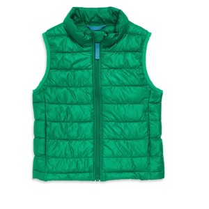 Primary Kids Lightweight Puffer Vest in Green Bean Size 12 - 1 of 2