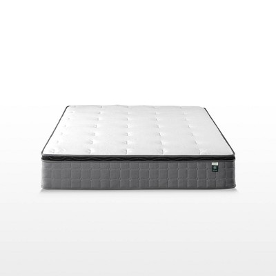King Size Gray Eurotop Gel Memory Foam Hybrid Mattress