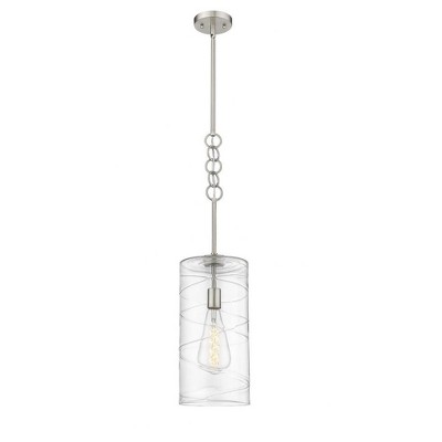 Wexford - 1 Light Stem Hung Mini Pendant In Art Deco Style-23.75 Inches Tall and 8 Inches Wide