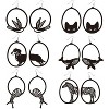 Black Acrylic Animal Dangle Earrings - Dachshund & Zebra - 2 of 4