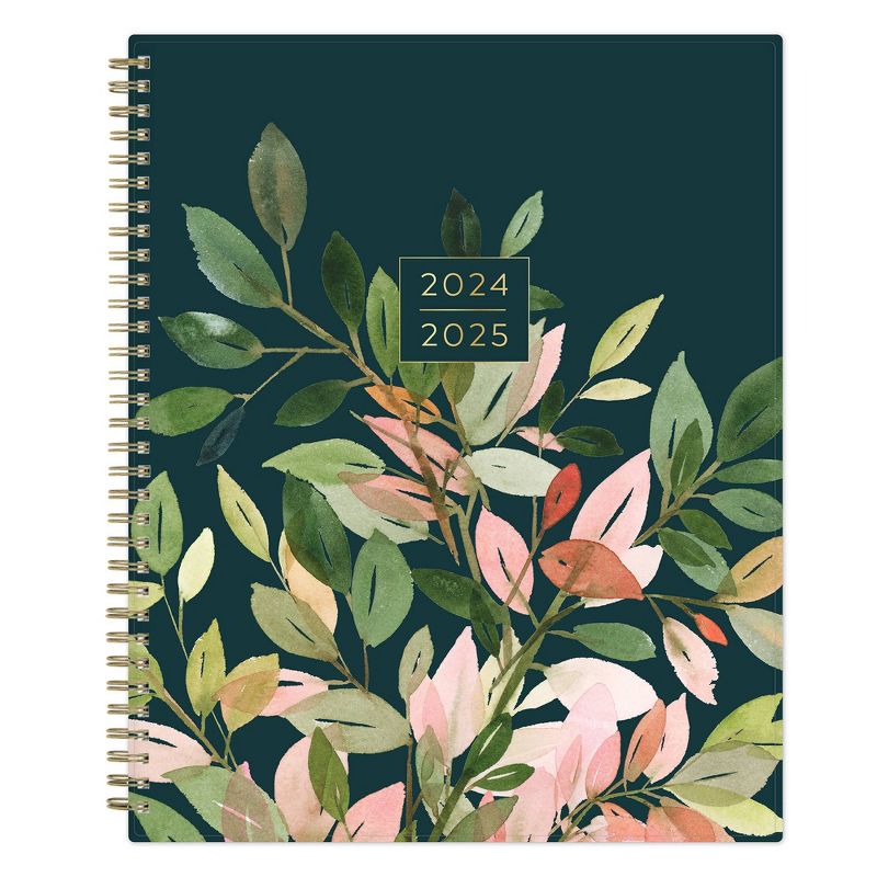 Yao Cheng for Blue Sky 2024-25 Weekly/Monthly Planner 11&#34;x8.5&#34; Wirebound Foliage Green, 1 of 13