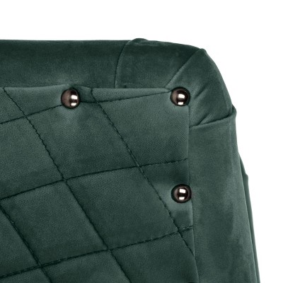 Emerald Velvet Swivel Barrel Chair with Gold Accents