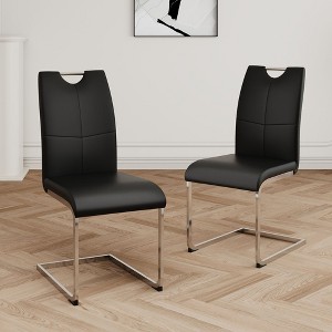 PAGED Upholstered Dining Chairs Modern Living Room Chairs Comfortable Kitchen Chairs with Metal Legs for Living Room - 1 of 4