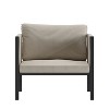 Merrick Lane Outdoor Patio Chair With Removable Fabric Cushions And Steel Frame - 3 of 4