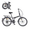 Okak 24IN Folding Bike with Fenders and Dual V-Brake, City Commuter Bicycle with Steel Frame and Shelf, Cruiser Bikes for Men and Women - 2 of 4