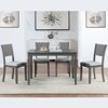 NicBex Dining Room Table Set for 4 Morden Dining Table with MDF Tabletop, 4 Slatted Backrest Chair for Dining Room - 3 of 4