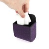 Unique Bargains Universal Car Trash Can Hanging Trash Bin Faux Leather Rhinestones 1 Pc Purple Black - 4 of 4