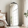 65"x22"  Arched Full Length Mirror Metal Vintage Mirror Baroque Style,Black - 2 of 4