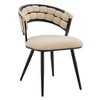 Racxily Set of 2 Velvet Dining Chairs, Modern Upholstered Accent Chairs with Metal Legs for Dining Room & Kitchen - 2 of 4