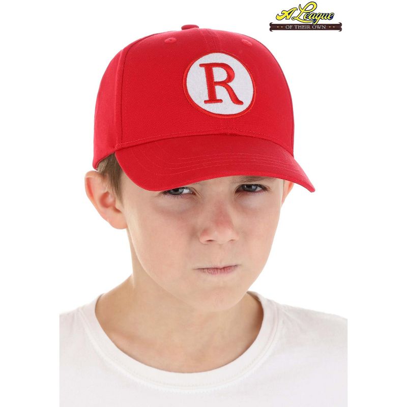 HalloweenCostumes.com One Size Fits Most   A League of Their Own Baseball Hat for Kids, White/Red, 5 of 6