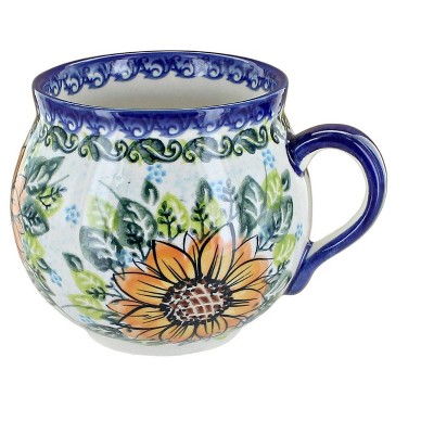 Blue Rose Polish Pottery 455 Vena Bubble Mug