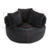 Lazy Bean Bag Sofa with 3 Pillows, Oversized High Back Lounge Chair for Adults & Kids, Corduroy Floor Couch for Gaming, Reading & Bedroom - 3 of 4