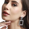 SOHI Women's Crystal Silver Party Drop Earrings - 4 of 4