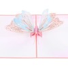 Unique Bargains Butterfly Flower Thickened Paper 3D Funny Birthday Card for Friends Gift - 3 of 4