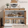 35.4" Sideboard Buffet Cabinets with Glass Door, Buffet Cabinet with Storage Drawer, Modern Buffets & Sideboards for Dining Room, Kitchen - 3 of 4