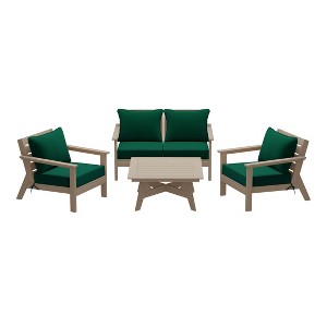 WestinTrends Avalon Outdoor 5-Piece Modular Sectional Patio Furniture Sofa Set - 1 of 4