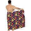 HAPPY BAY Men's Pareo Halloween Costumes Witch Swim Trunks Swimwear Cover Up Beach Wrap Summer Sarong for Men One Size Blue, Ghost - 2 of 4
