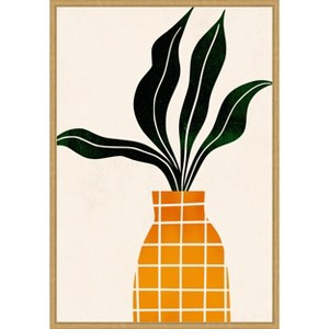 Amanti Art Peter the Plant by Eins Kubistika Canvas Wall Art Print Framed - 1 of 4