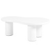 Okak Round/Irregular Coffee Table Minimalist Irregular End Table with 3 Thick Legs and Sleek Edges for Living Room/Office, Space-Saving - 4 of 4