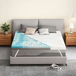 Vipbear 3 Inch Extra Firm Mattress Topper, Pain Relieving Foam Bed Topper for Extra Support, Twin/Twin XL/Full/Queen/King Size - 1 of 4