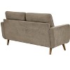 NicBex Modern Tufted Upholstered Loveseat Sofa Couch with Wooden Legs,2-Seat Lounge Sofa for Living Room,Apartment - 4 of 4