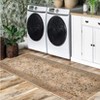 Area Rugs for Living Room Bedroom, Washable Rug, Vintage Floral Boho Non Slip & Low Pile Carpet Indoor Dining Room and Kids Room - 3 of 4