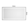 PAGED LED Bathroom Mirror with Front and Backlight, Wall Mounted Vanity Mirror with Aluminum Frame, Anti-Fog, Memory, 3 Colors - 2 of 4
