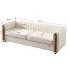Modern Velvet Couch,Loveseat Sofa,Upholstered Sofa With Arms And Golden Metal Legs For Living Room Bedroom And Office-Cuddlewood - 4 of 4