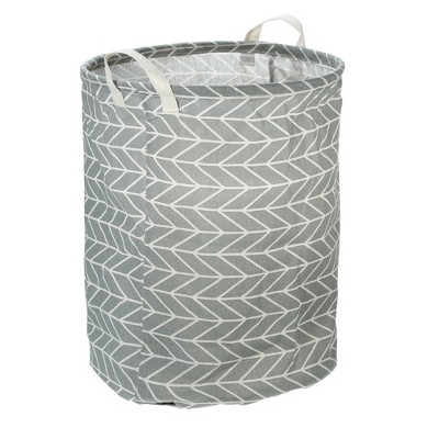 Unique Bargains Foldable Arrow Pattern Laundry Hamper Gray 1 Pc : Target