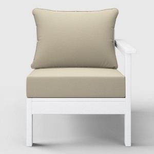 WestinTrends  Avalon Outdoor Patio HDPE Right Arm Facing Sectional Corner Club Chair with Patio Cushions - 1 of 4