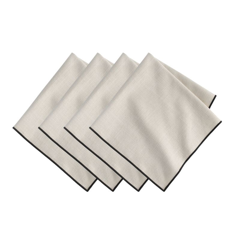 Villeroy and Boch Manufacture Rock Merrow Stitch Cotton Napkin, Set of 4 - 21" x 21" - Elrene Home Fashions, 1 of 4