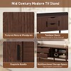 ChicFurnit TV Stands and Consoles Entertainment Center with Storage Cabinets TV Stand Media Console for Living Room, Brown, 70.8"*15.7"*17.9" - 3 of 4
