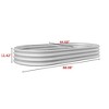Naysaye 11.4" Tall Rectangle Raised Garedn Planter, Outdoor Garden Raised Planter Box for Flowers, Silver, 88.99"*44.68"*11.42" - 3 of 4