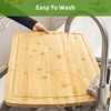 Large Bamboo Cutting Board, Chopping Board with Deep Juice Grooves, Wooden Over Sink Stove Top - 4 of 4
