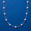 Ross-Simons 6-6.5mm Pink Cultured Pearl Station Necklace in Sterling Silver - 3 of 4