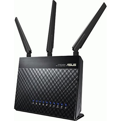Asus - Wireless-AC Dual-Band Wi-Fi Router - Black